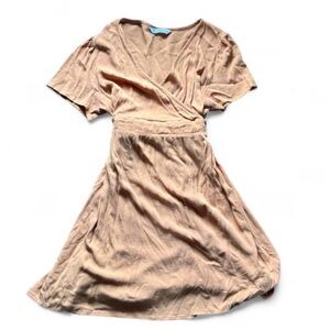 PatPat Women's Wrap Midi Dress in Light Beige